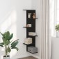 vidaXL Wand-Eckregal Schwarz 36,5x36,5x140 cm Holzwerkstoff vidaXL Wand-Eckregal Schwarz 36,5x36,5x140 cm Holzwerkstoff