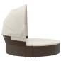 vidaXL Sonneninsel mit Dach und Kissen Braun Poly Rattan vidaXL Sonneninsel mit Dach und Kissen Braun Poly Rattan