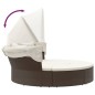 vidaXL Sonneninsel mit Dach und Kissen Braun Poly Rattan vidaXL Sonneninsel mit Dach und Kissen Braun Poly Rattan