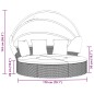 vidaXL Sonneninsel mit Dach und Kissen Braun Poly Rattan vidaXL Sonneninsel mit Dach und Kissen Braun Poly Rattan
