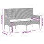vidaXL Gartenbank 3-Sitzer mit Kissen Grau Poly Rattan vidaXL Gartenbank 3-Sitzer mit Kissen Grau Poly Rattan