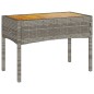 vidaXL Gartenbank 2-Sitzer mit Kissen und Tisch Grau Poly Rattan vidaXL Gartenbank 2-Sitzer mit Kissen und Tisch Grau Poly Rattan