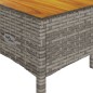 vidaXL Gartenbank 2-Sitzer mit Kissen und Tisch Grau Poly Rattan vidaXL Gartenbank 2-Sitzer mit Kissen und Tisch Grau Poly Rattan