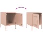 vidaXL Nachttisch Rosa 36x39x50,5 cm Stahl vidaXL Nachttisch Rosa 36x39x50,5 cm Stahl