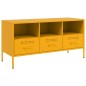 vidaXL TV-Schrank Senfgelb 100,5x39x50,5 cm Kaltgewalzter Stahl vidaXL TV-Schrank Senfgelb 100,5x39x50,5 cm Kaltgewalzter Stahl