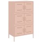 vidaXL Highboard Rosa 68x39x113 cm Stahl vidaXL Highboard Rosa 68x39x113 cm Stahl