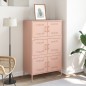 vidaXL Highboard Rosa 68x39x113 cm Stahl vidaXL Highboard Rosa 68x39x113 cm Stahl