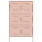 vidaXL Highboard Rosa 68x39x113 cm Stahl vidaXL Highboard Rosa 68x39x113 cm Stahl