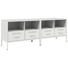 vidaXL TV-Schränke 2 Stk. Weiß 68x39x50,5 cm Kaltgewalzter Stahl