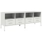 vidaXL TV-Schränke 2 Stk. Weiß 68x39x50,5 cm Kaltgewalzter Stahl vidaXL TV-Schränke 2 Stk. Weiß 68x39x50,5 cm Kaltgewalzter Stahl