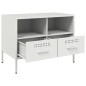 vidaXL TV-Schränke 2 Stk. Weiß 68x39x50,5 cm Kaltgewalzter Stahl vidaXL TV-Schränke 2 Stk. Weiß 68x39x50,5 cm Kaltgewalzter Stahl