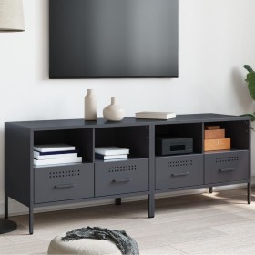 vidaXL TV-Schränke 2 Stk. Anthrazit 68x39x50,5 cm Kaltgewalzter Stahl