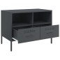 vidaXL TV-Schränke 2 Stk. Anthrazit 68x39x50,5 cm Kaltgewalzter Stahl vidaXL TV-Schränke 2 Stk. Anthrazit 68x39x50,5 cm Kaltgewalzter Stahl