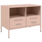 vidaXL TV-Schränke 2 Stk. Rosa 68x39x50,5 cm Kaltgewalzter Stahl vidaXL TV-Schränke 2 Stk. Rosa 68x39x50,5 cm Kaltgewalzter Stahl