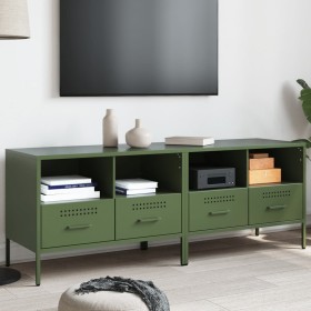 vidaXL TV-Schränke 2 Stk. Olivgrün 68x39x50,5 cm Kaltgewalzter Stahl