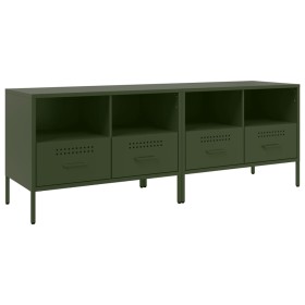 vidaXL TV-Schränke 2 Stk. Olivgrün 68x39x50,5 cm Kaltgewalzter Stahl
