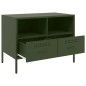 vidaXL TV-Schränke 2 Stk. Olivgrün 68x39x50,5 cm Kaltgewalzter Stahl vidaXL TV-Schränke 2 Stk. Olivgrün 68x39x50,5 cm Kaltgewalzter Stahl