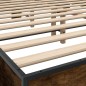 vidaXL Bettgestell Räuchereiche 160x200 cm Holzwerkstoff und Metall vidaXL Bettgestell Räuchereiche 160x200 cm Holzwerkstoff und Metall