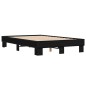 vidaXL Bettgestell Schwarz 120x190 cm Holzwerkstoff und Metall vidaXL Bettgestell Schwarz 120x190 cm Holzwerkstoff und Metall