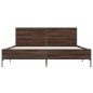vidaXL Bettgestell Braun Eichen-Optik 120x200 cm Holzwerkstoff Metall vidaXL Bettgestell Braun Eichen-Optik 120x200 cm Holzwerkstoff Metall