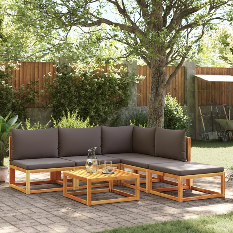 vidaXL 6-tlg. Garten-Sofagarnitur mit Kissen Massivholz Akazie vidaXL 6-tlg. Garten-Sofagarnitur mit Kissen Massivholz Akazie