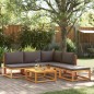 vidaXL 6-tlg. Garten-Sofagarnitur mit Kissen Massivholz Akazie vidaXL 6-tlg. Garten-Sofagarnitur mit Kissen Massivholz Akazie