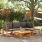 vidaXL 5-tlg. Garten-Sofagarnitur mit Kissen Massivholz Akazie vidaXL 5-tlg. Garten-Sofagarnitur mit Kissen Massivholz Akazie