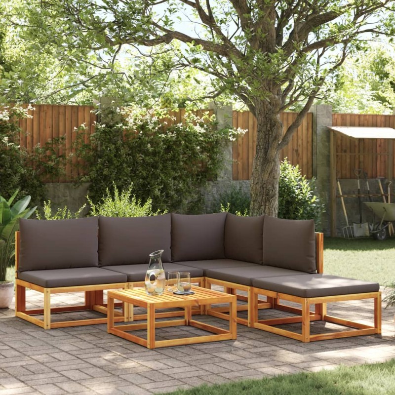 vidaXL 6-tlg. Garten-Sofagarnitur mit Kissen Massivholz Akazie vidaXL 6-tlg. Garten-Sofagarnitur mit Kissen Massivholz Akazie