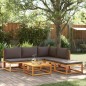 vidaXL 6-tlg. Garten-Sofagarnitur mit Kissen Massivholz Akazie vidaXL 6-tlg. Garten-Sofagarnitur mit Kissen Massivholz Akazie