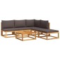 vidaXL 6-tlg. Garten-Sofagarnitur mit Kissen Massivholz Akazie vidaXL 6-tlg. Garten-Sofagarnitur mit Kissen Massivholz Akazie