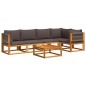 vidaXL 6-tlg. Garten-Sofagarnitur mit Kissen Massivholz Akazie vidaXL 6-tlg. Garten-Sofagarnitur mit Kissen Massivholz Akazie