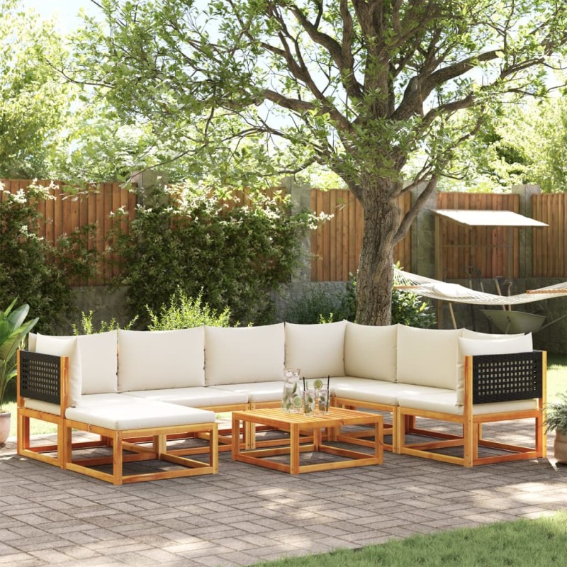 vidaXL 8-tlg. Garten-Sofagarnitur mit Kissen Massivholz Akazie vidaXL 8-tlg. Garten-Sofagarnitur mit Kissen Massivholz Akazie