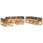 vidaXL 9-tlg. Garten-Sofagarnitur mit Kissen Massivholz Akazie vidaXL 9-tlg. Garten-Sofagarnitur mit Kissen Massivholz Akazie