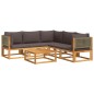 vidaXL 6-tlg. Garten-Sofagarnitur mit Kissen Massivholz Akazie vidaXL 6-tlg. Garten-Sofagarnitur mit Kissen Massivholz Akazie