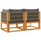 vidaXL Gartensofa mit Kissen 2-Sitzer Massivholz Akazie vidaXL Gartensofa mit Kissen 2-Sitzer Massivholz Akazie