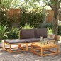 vidaXL 4-tlg. Garten-Sofagarnitur mit Kissen Massivholz Akazie vidaXL 4-tlg. Garten-Sofagarnitur mit Kissen Massivholz Akazie