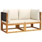 vidaXL Garten-Ecksofas mit Kissen 2 Stk. Massivholz Akazie