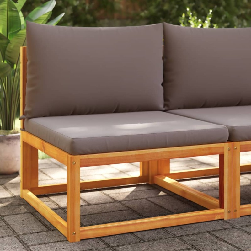 vidaXL Gartensessel ohne Armlehnen mit Kissen Massivholz Akazie vidaXL Gartensessel ohne Armlehnen mit Kissen Massivholz Akazie