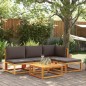 vidaXL Gartensessel ohne Armlehnen mit Kissen Massivholz Akazie vidaXL Gartensessel ohne Armlehnen mit Kissen Massivholz Akazie