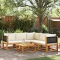 vidaXL 6-tlg. Garten-Sofagarnitur mit Kissen Massivholz Akazie vidaXL 6-tlg. Garten-Sofagarnitur mit Kissen Massivholz Akazie