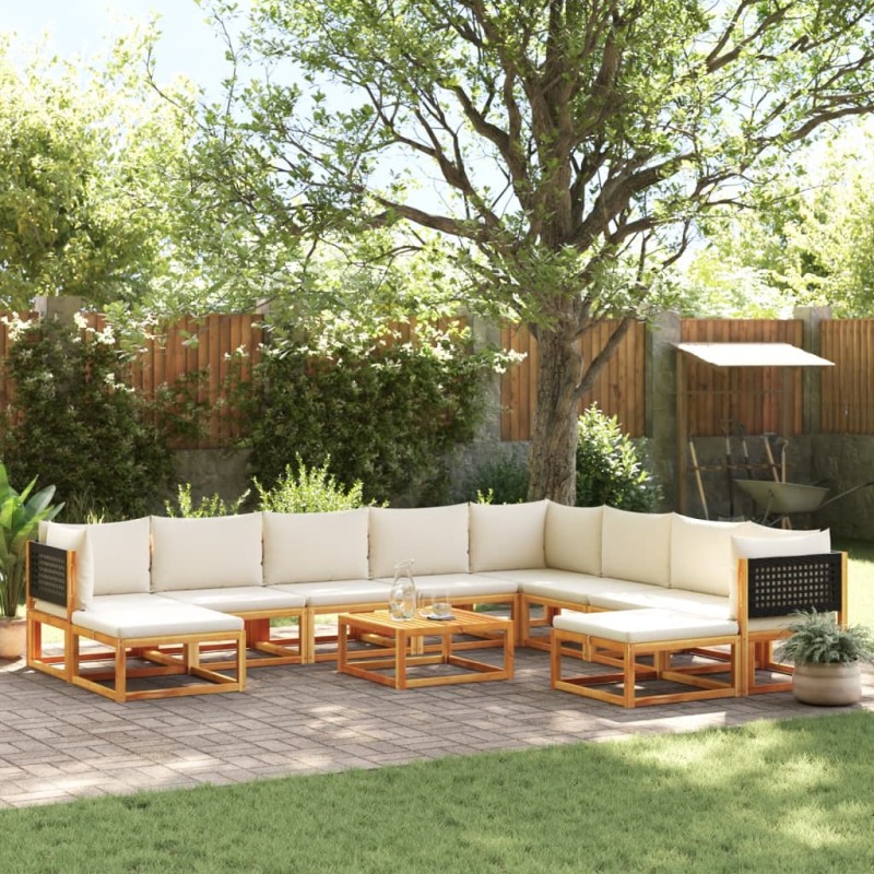 vidaXL 11-tlg. Garten-Sofagarnitur mit Kissen Massivholz Akazie vidaXL 11-tlg. Garten-Sofagarnitur mit Kissen Massivholz Akazie