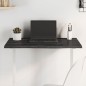 Tischplatte Dunkelgrau 80x50x2 cm Massivholz Eiche Behandelt Tischplatte Dunkelgrau 80x50x2 cm Massivholz Eiche Behandelt