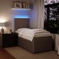 vidaXL Boxspringbett mit Matratze Hellgrau 100x200 cm Samt vidaXL Boxspringbett mit Matratze Hellgrau 100x200 cm Samt