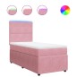 vidaXL Boxspringbett mit Matratze Rosa 100x200 cm Samt vidaXL Boxspringbett mit Matratze Rosa 100x200 cm Samt