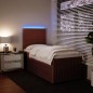 vidaXL Boxspringbett mit Matratze Rosa 100x200 cm Samt vidaXL Boxspringbett mit Matratze Rosa 100x200 cm Samt