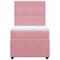 vidaXL Boxspringbett mit Matratze Rosa 100x200 cm Samt vidaXL Boxspringbett mit Matratze Rosa 100x200 cm Samt