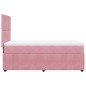 vidaXL Boxspringbett mit Matratze Rosa 100x200 cm Samt vidaXL Boxspringbett mit Matratze Rosa 100x200 cm Samt