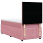 vidaXL Boxspringbett mit Matratze Rosa 100x200 cm Samt vidaXL Boxspringbett mit Matratze Rosa 100x200 cm Samt