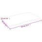 Tischplatte Dunkelgrau 80x50x2 cm Massivholz Eiche Behandelt Tischplatte Dunkelgrau 80x50x2 cm Massivholz Eiche Behandelt