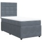 vidaXL Boxspringbett mit Matratze Dunkelgrau 100x200 cm Samt vidaXL Boxspringbett mit Matratze Dunkelgrau 100x200 cm Samt